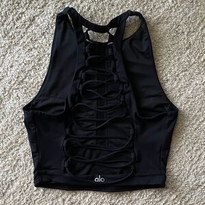 ALO Yoga Black Stretch Sports Bra
